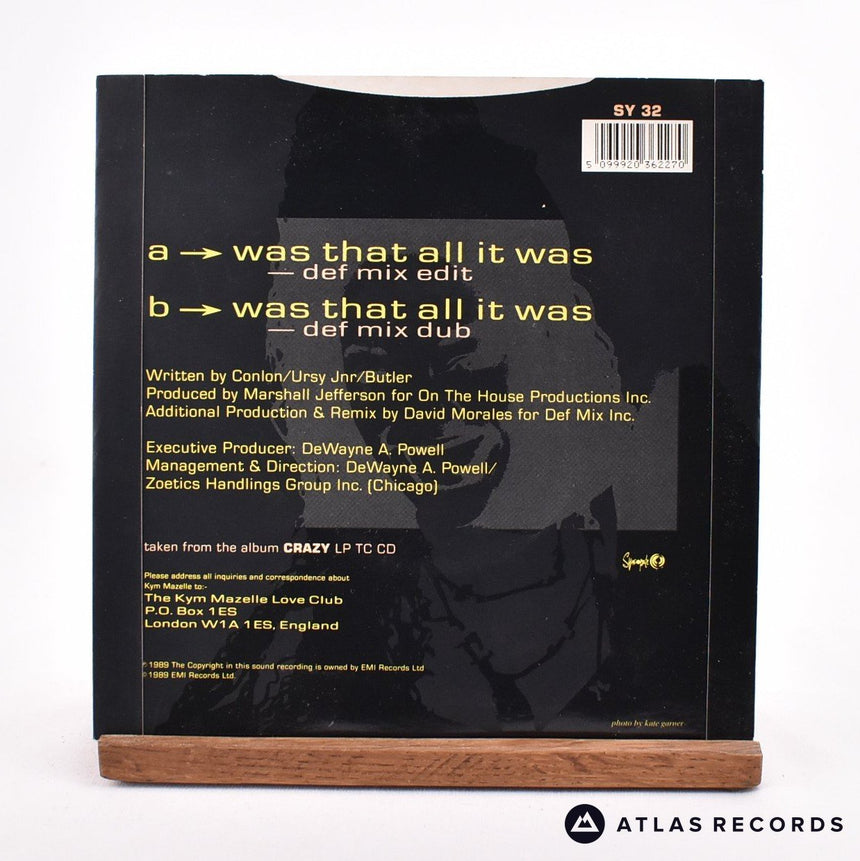 Kym Mazelle - Was That All It Was - 7" Vinyl Record - VG+/EX