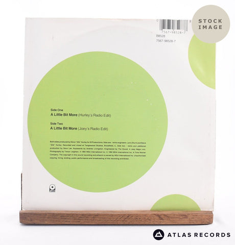 Kym Sims A Little Bit More 7" Vinyl Record - Reverse Of Sleeve
