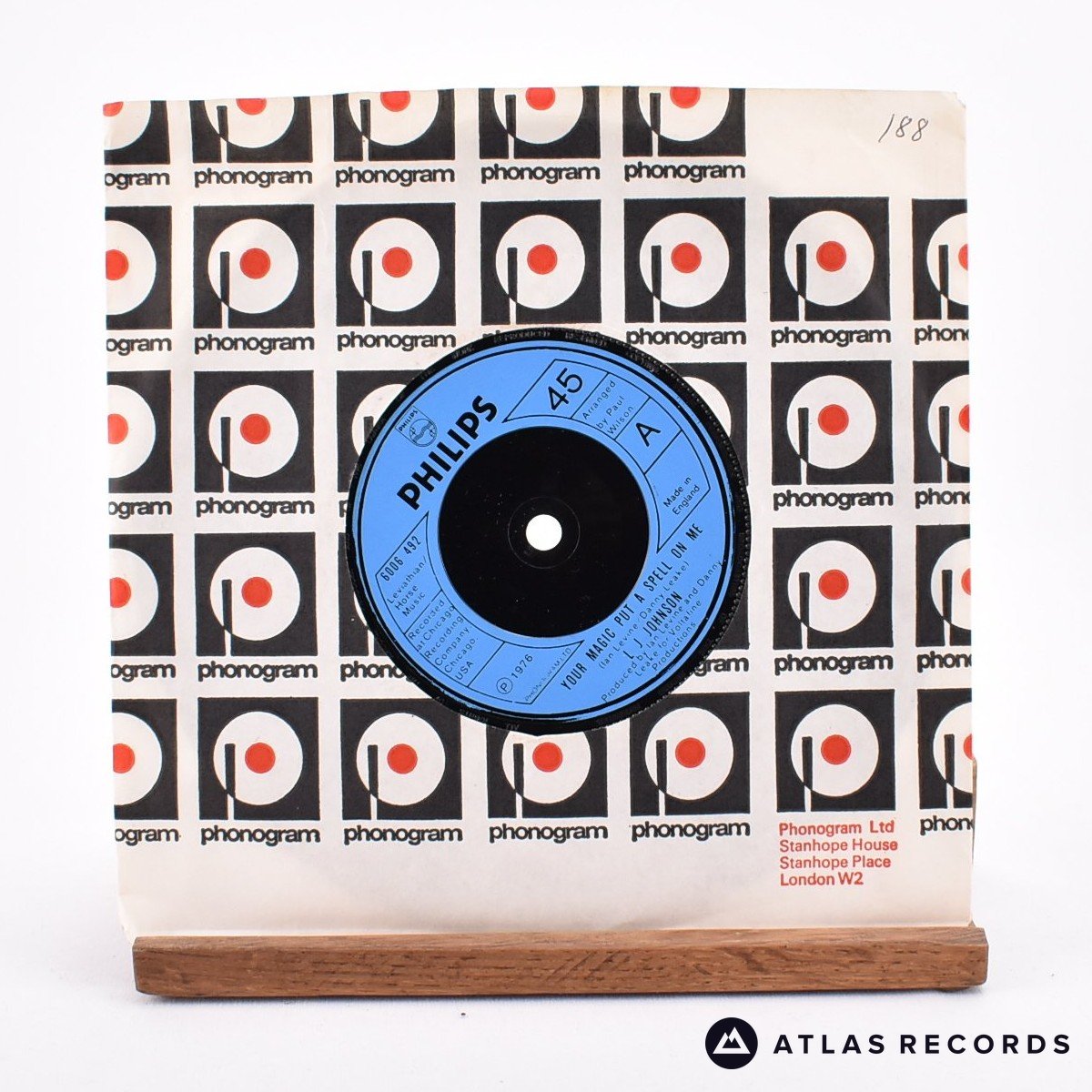 L.J. Johnson Your Magic Put A Spell On Me 7" Vinyl Record - In Sleeve