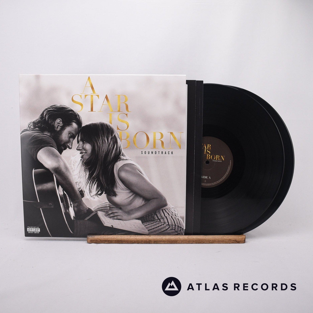 Lady Gaga A Star Is Born Soundtrack 2 x LP Vinyl Record - Front Cover & Record