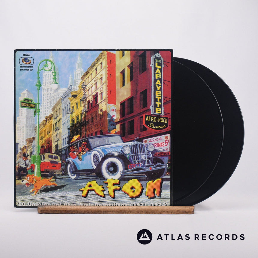 Lafayette Afro Rock Band Afon- 10 Unreleased Afro Funk Recordings Double LP Vinyl Record - Front Cover & Record