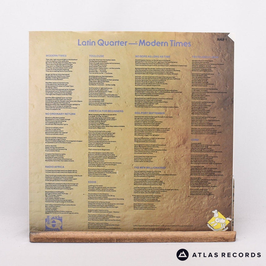 Latin Quarter - Modern Times - LP Vinyl Record - EX/VG+