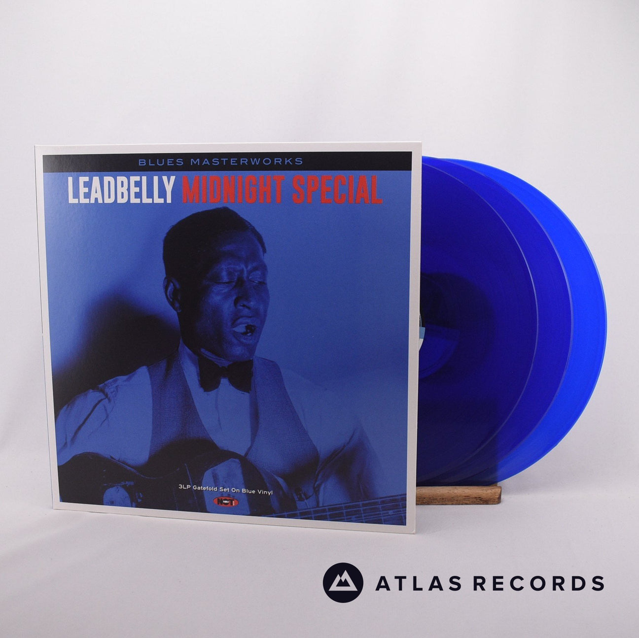 Leadbelly Midnight Special 3 x LP Vinyl Record - Front Cover & Record