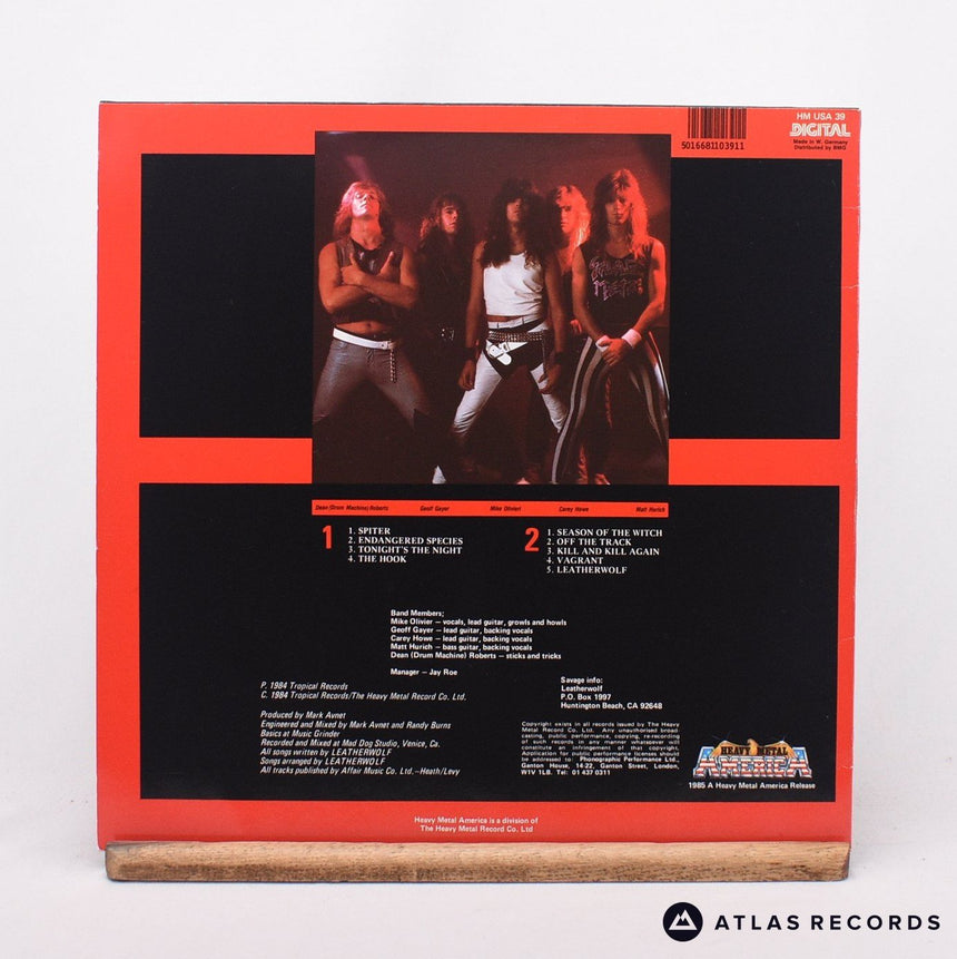 Leatherwolf - Endangered Species - Repress A-1 B-1 LP Vinyl Record - VG+/EX