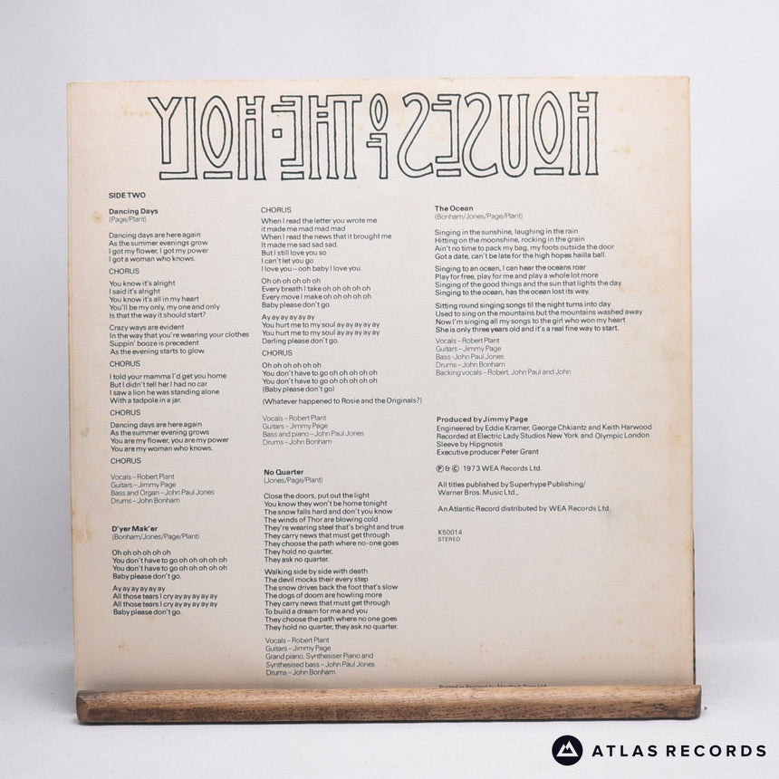 Led Zeppelin - Houses Of The Holy - A2 B2 LP Vinyl Record - VG+/VG+