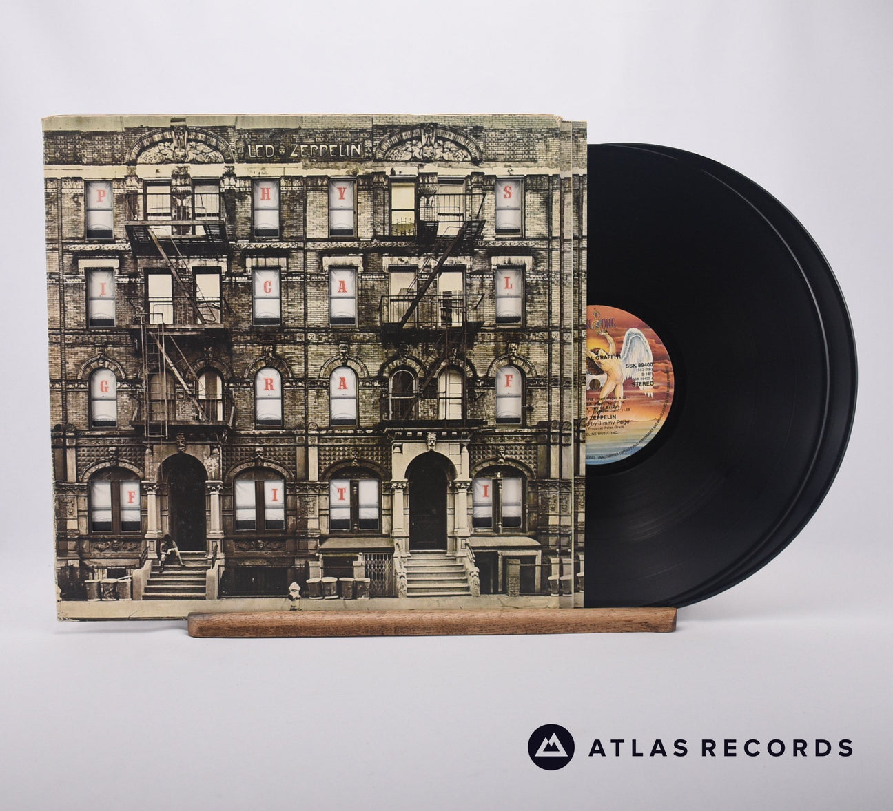 Led Zeppelin Physical Graffiti Double LP Vinyl Record - Front Cover & Record