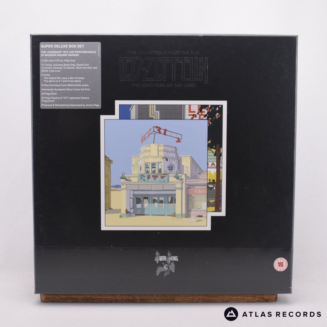 Led Zeppelin The Soundtrack From The Film The Song Remains The Same 4 x LP + 2 x CD + 3 x DVD Box Set Vinyl Record - Front Cover & Record