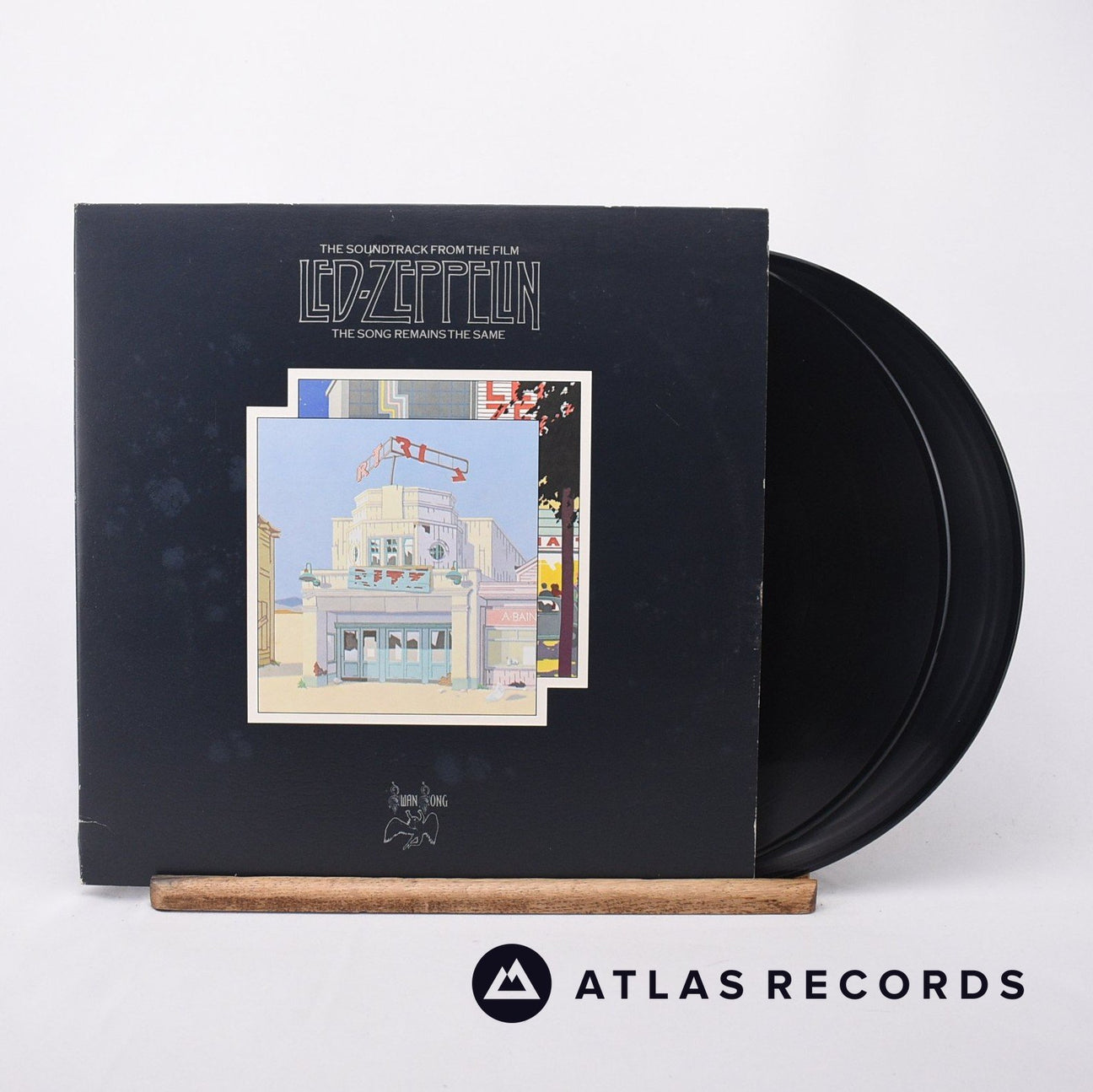 Led Zeppelin The Soundtrack From The Film The Song Remains The Same 2 x LP Vinyl Record - Front Cover & Record