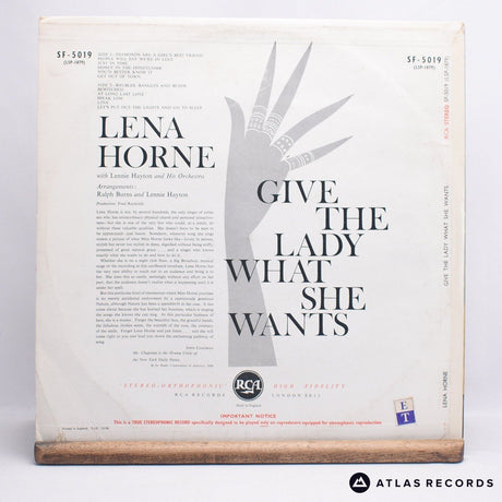 Lena Horne - Give The Lady What She Wants - LP Vinyl Record - VG+/EX