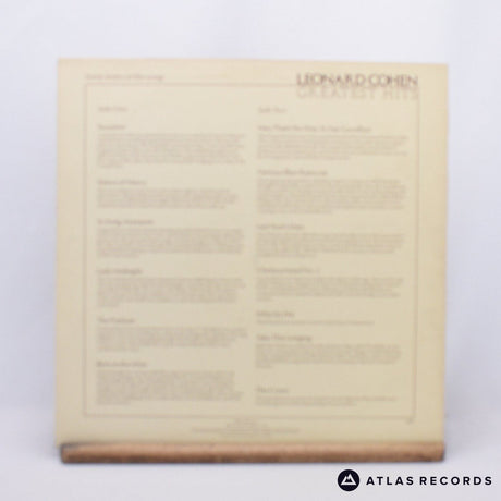 Leonard Cohen - Greatest Hits - Lyric Sheet LP Vinyl Record - EX/VG+