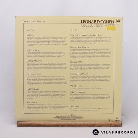 Leonard Cohen - Greatest Hits - Reissue LP Vinyl Record - EX/VG+