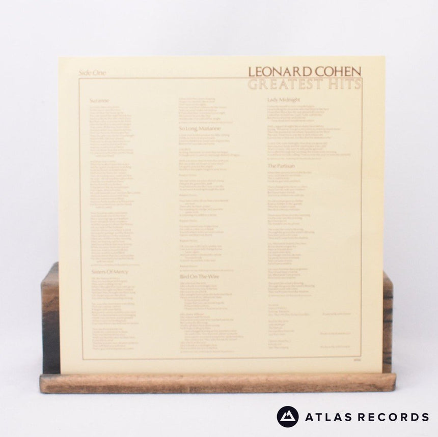 Leonard Cohen - Greatest Hits - Lyric Sheet Reissue LP Vinyl Record - EX/EX