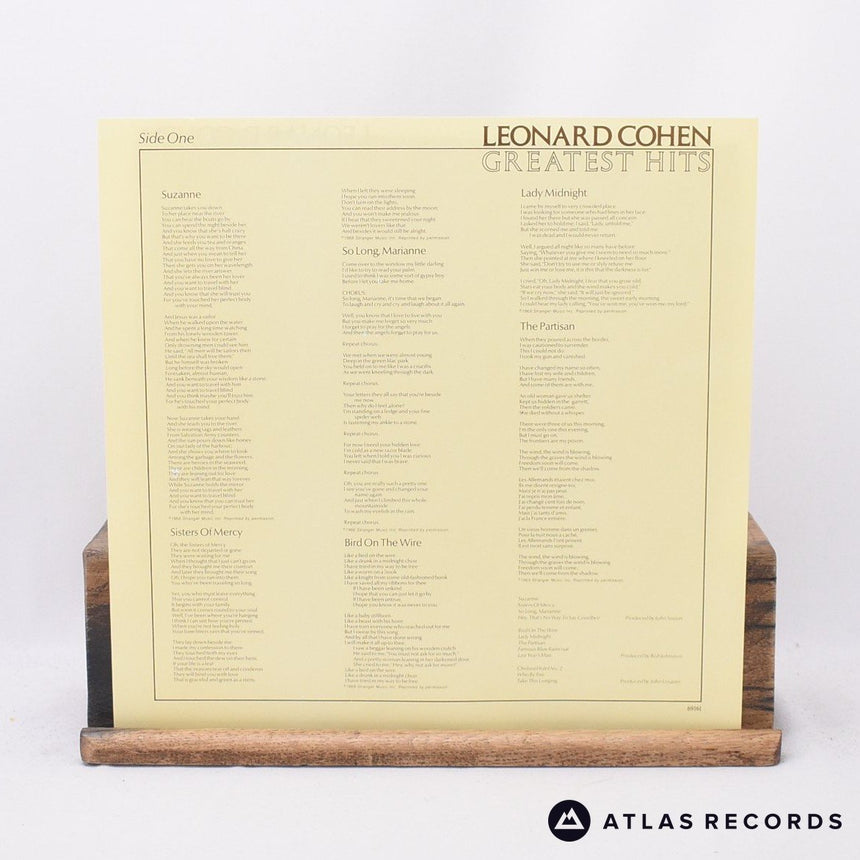 Leonard Cohen - Greatest Hits - Reissue Lyric Sheet LP Vinyl Record - EX/EX