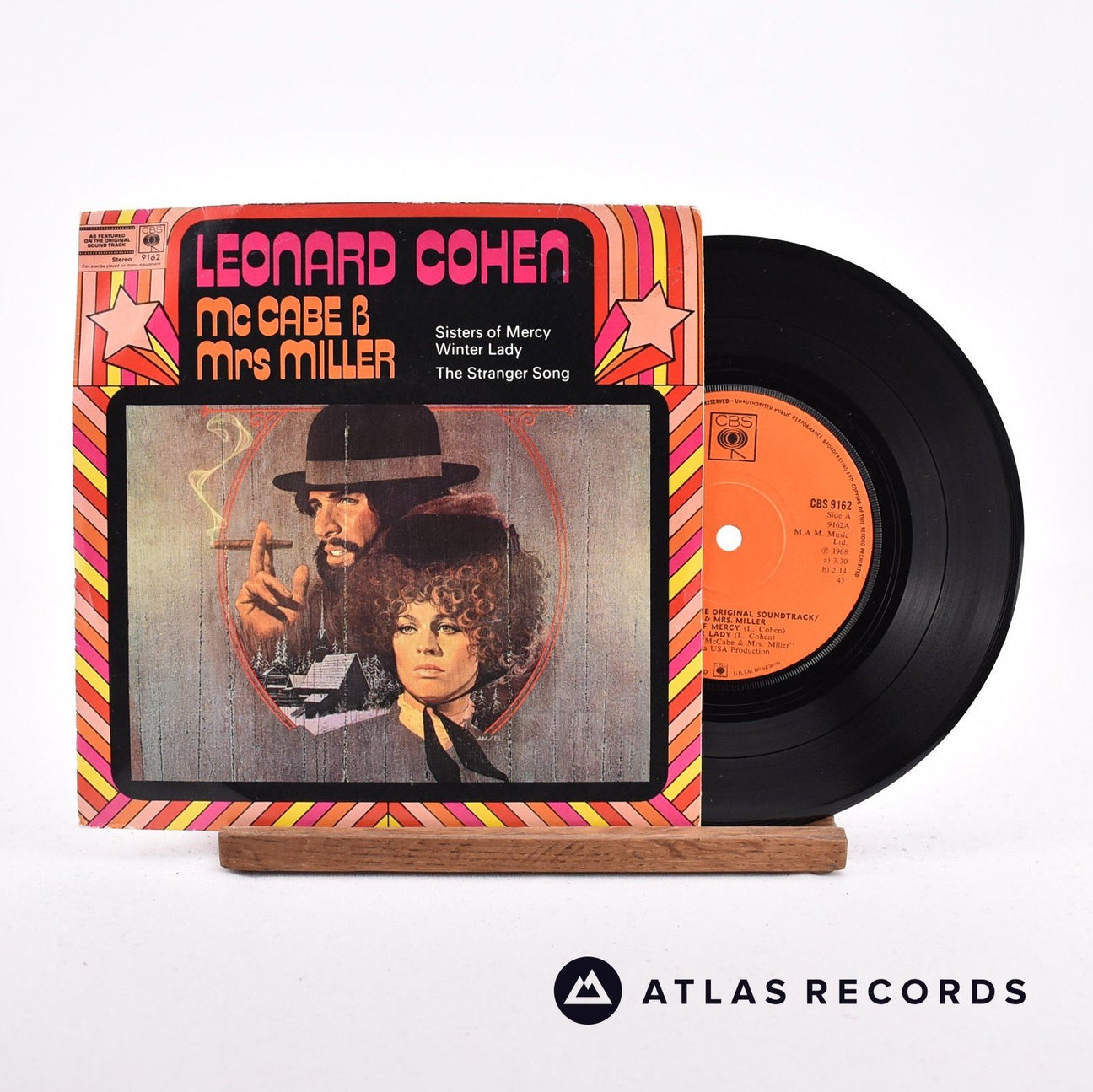 Leonard Cohen McCabe & Mrs Miller 7" Vinyl Record - Front Cover & Record