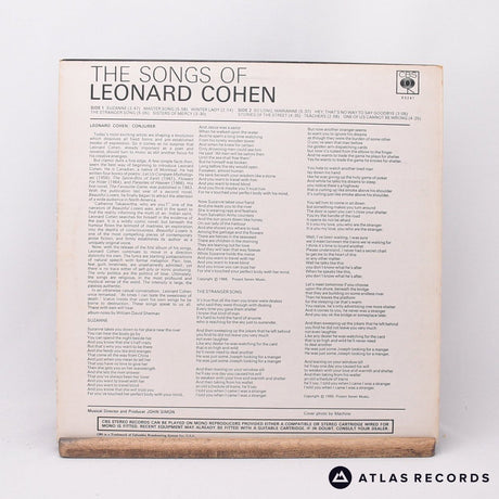 Leonard Cohen - Songs Of Leonard Cohen - Reissue LP Vinyl Record - VG+/EX