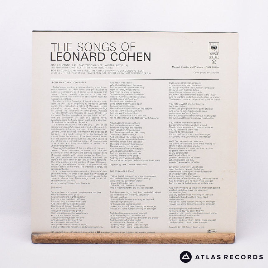 Leonard Cohen - Songs Of Leonard Cohen - Reissue LP Vinyl Record - EX/EX