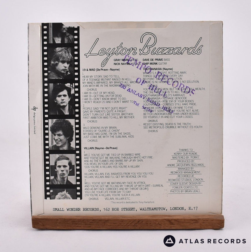 Leyton Buzzards - 19 & Mad - 7" Vinyl Record - EX/EX