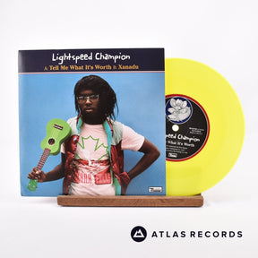 Lightspeed Champion Tell Me What It's Worth 7" Vinyl Record - Front Cover & Record