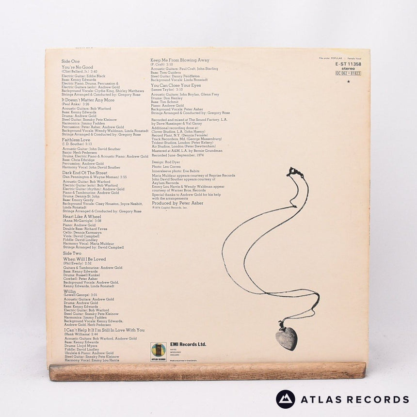 Linda Ronstadt - Heart Like A Wheel - LP Vinyl Record - VG+/VG+