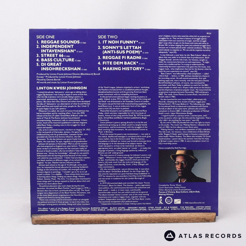 Linton Kwesi Johnson - Reggae Greats - LP Vinyl Record - EX/EX