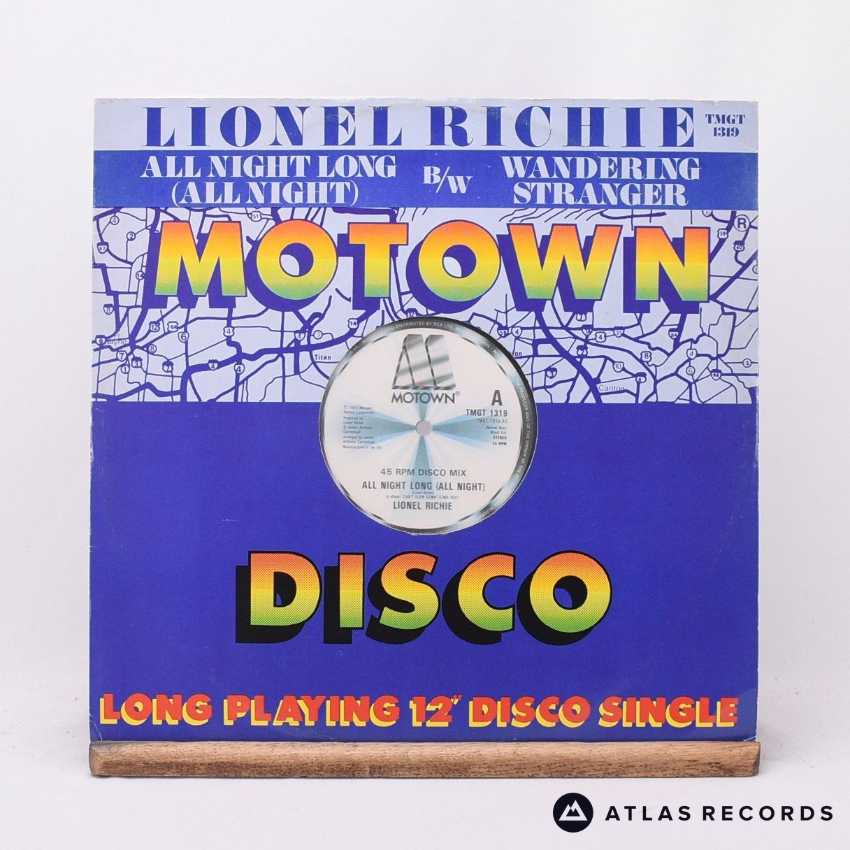Lionel Richie All Night Long 12" Vinyl Record - Front Cover & Record