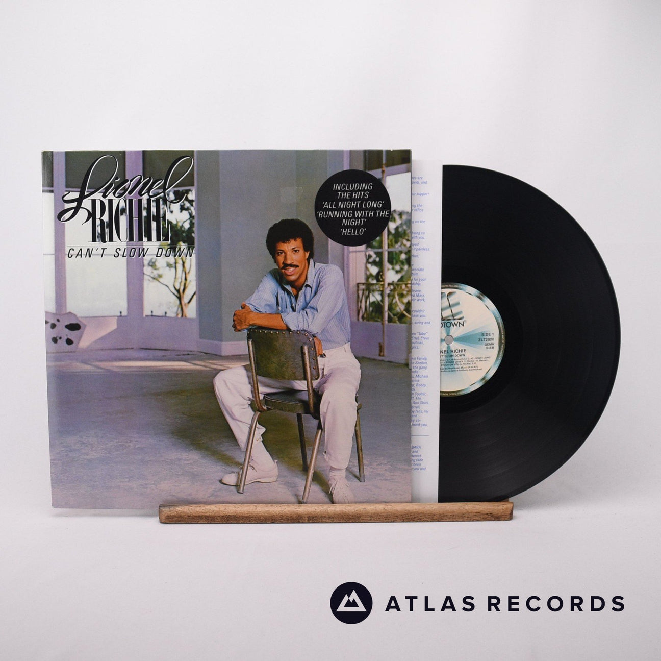 Lionel Richie Can't Slow Down LP Vinyl Record - Front Cover & Record