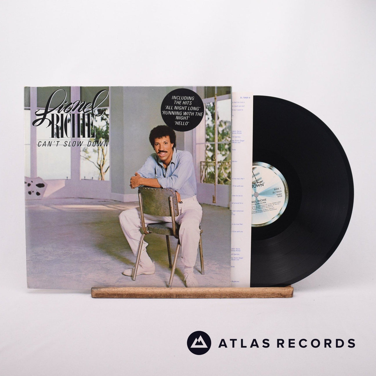 Lionel Richie Can't Slow Down LP Vinyl Record - Front Cover & Record