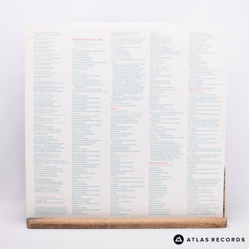 Lionel Richie - Dancing On The Ceiling - Embossed Sleeve LP Vinyl Record - EX/EX