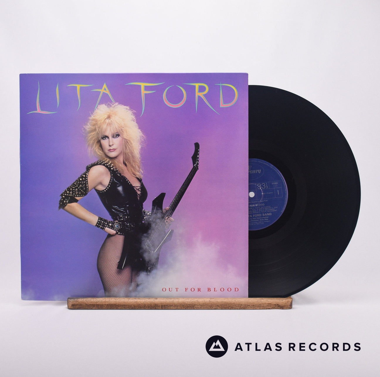 Lita Ford Out For Blood LP Vinyl Record - Front Cover & Record