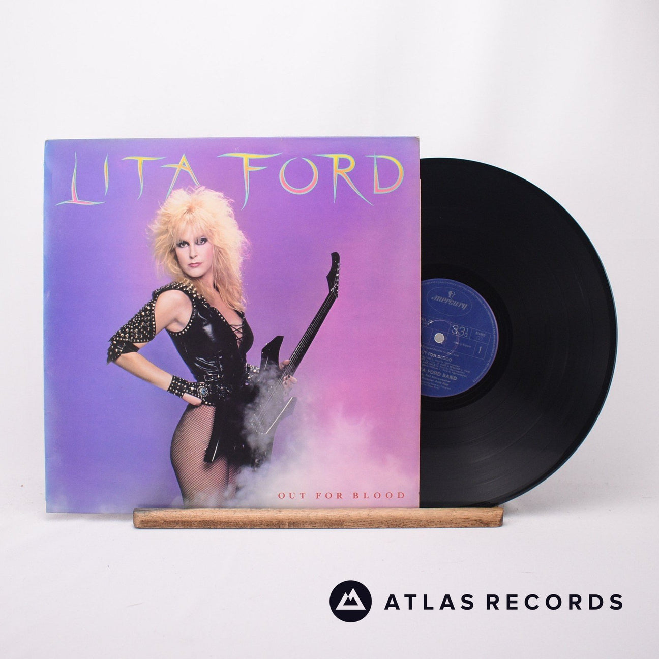 Lita Ford Out For Blood LP Vinyl Record - Front Cover & Record