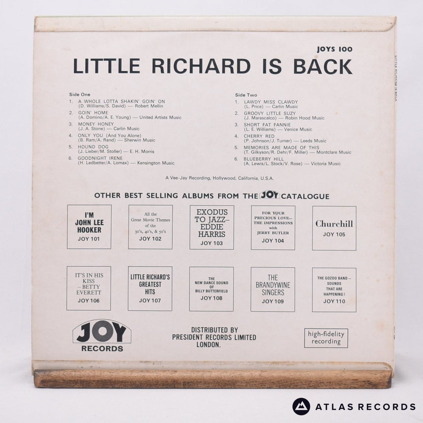 Little Richard - Little Richard Is Back - LP Vinyl Record - VG+/EX