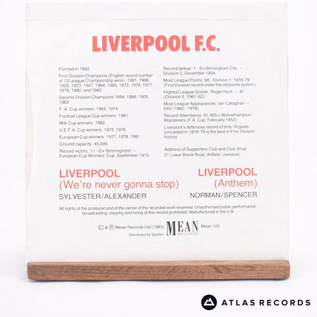 Liverpool F.C. - Liverpool - 7" Vinyl Record - VG+/VG+