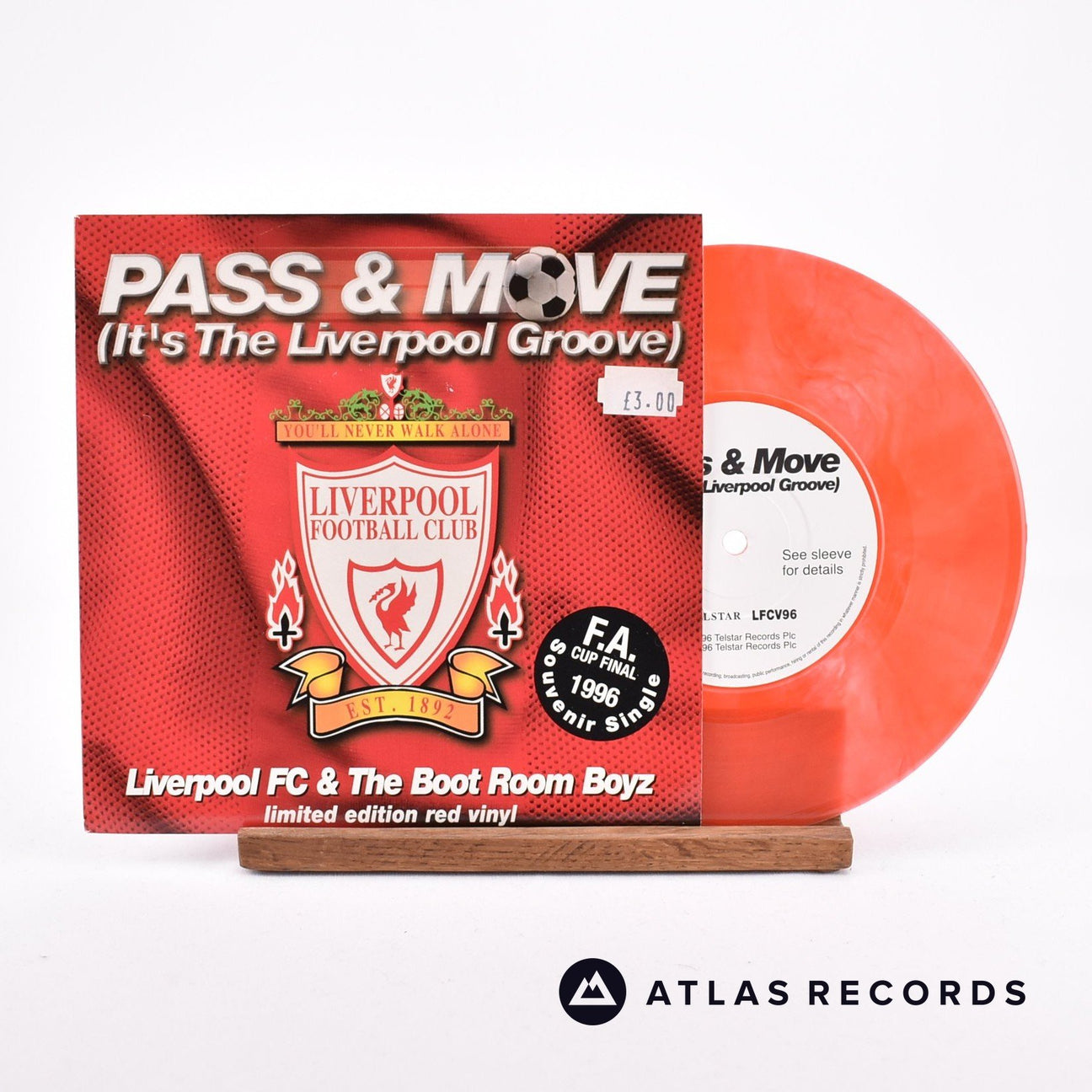 Liverpool F.C. Pass & Move 7" Vinyl Record - Front Cover & Record