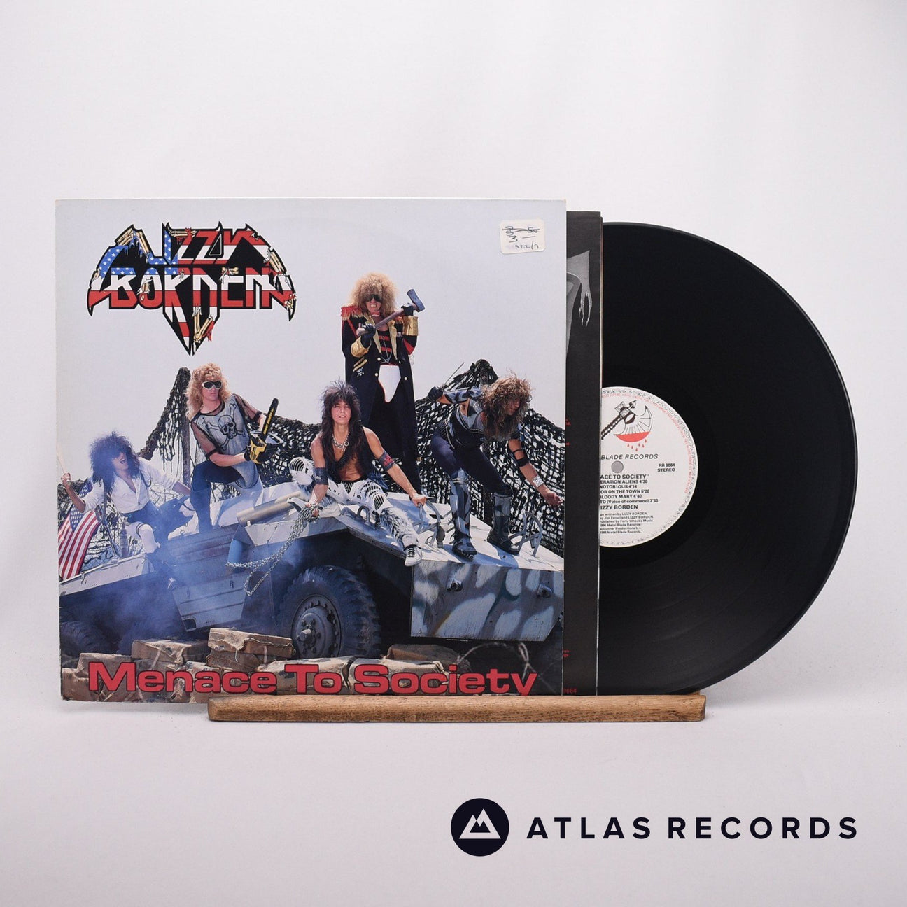 Lizzy Borden Menace To Society LP Vinyl Record - Front Cover & Record