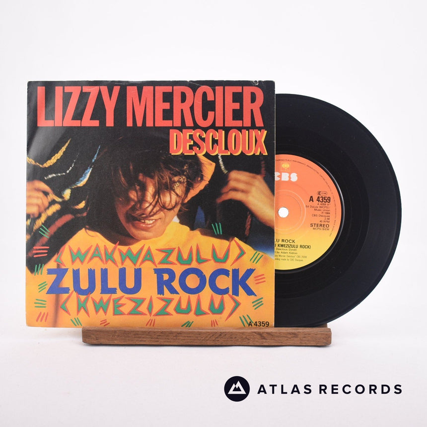 Lizzy Mercier Descloux Zulu Rock 7" Vinyl Record - Front Cover & Record