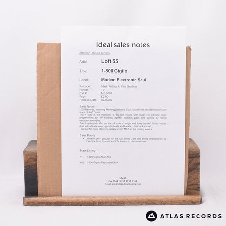 Loft 55 - 1-800-Gigilo - Insert A AA 12" Vinyl Record - EX
