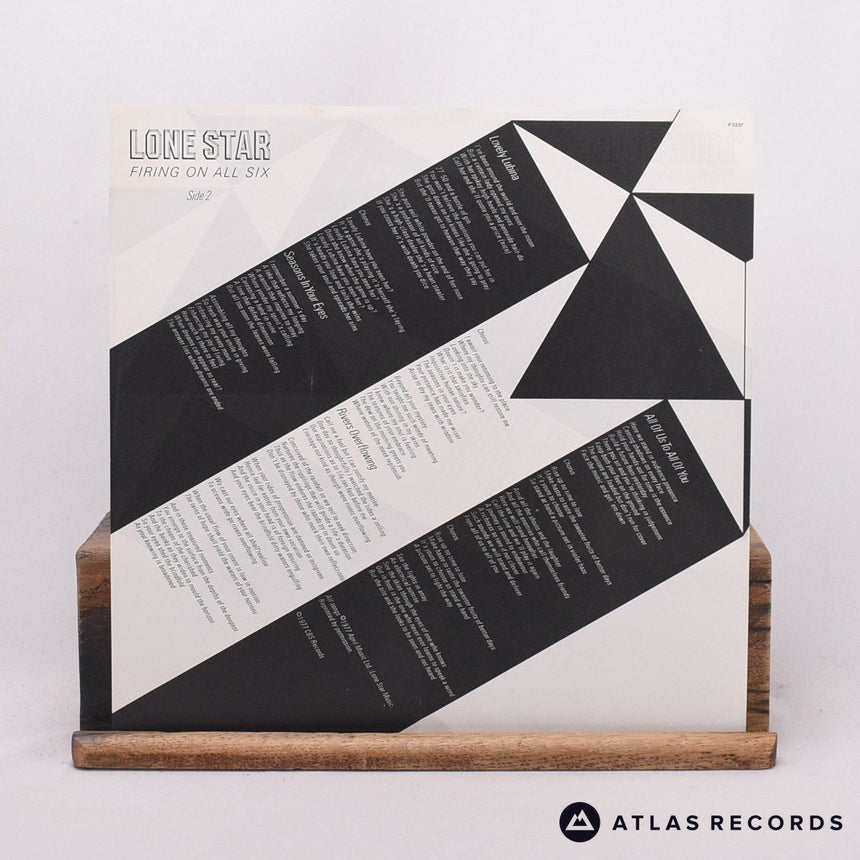 Lone Star - Firing On All Six - Lyric Sheet LP Vinyl Record - VG+/EX