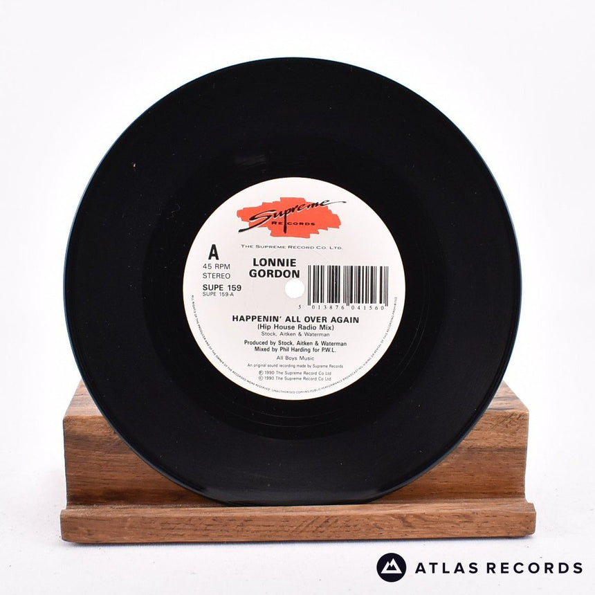 Lonnie Gordon - Happenin' All Over Again - 7" Vinyl Record - EX/VG+