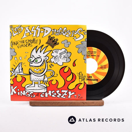 Los Ass-Draggers Kings Of Cheezy 7" Vinyl Record - Front Cover & Record