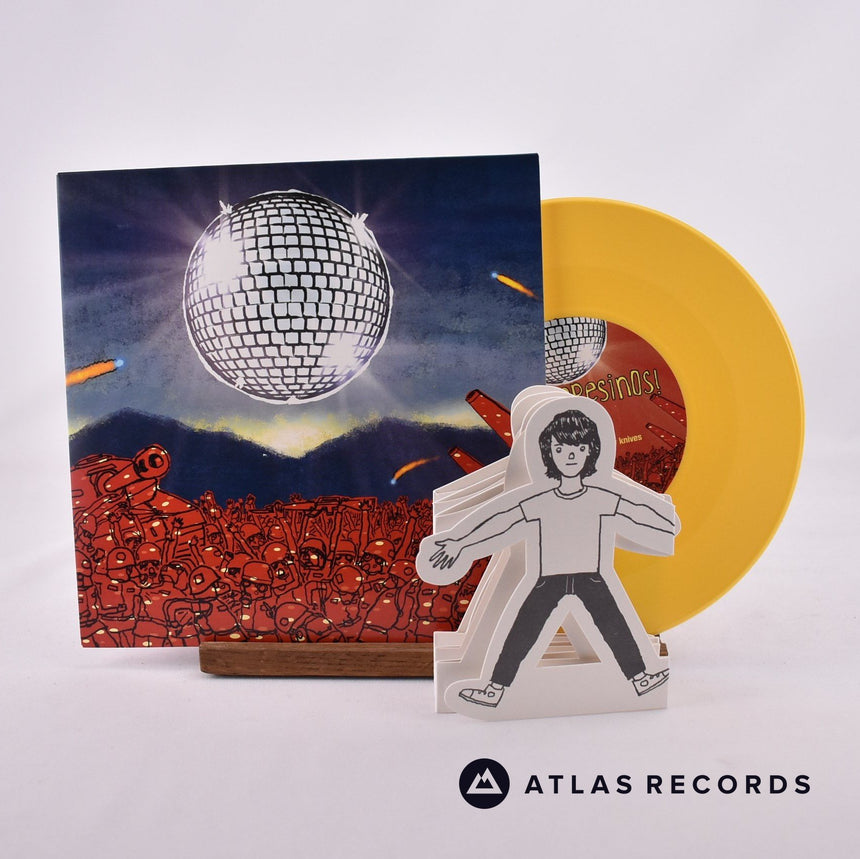 Los Campesinos! We Throw Parties, You Throw Knives 7" Vinyl Record - Front Cover & Record