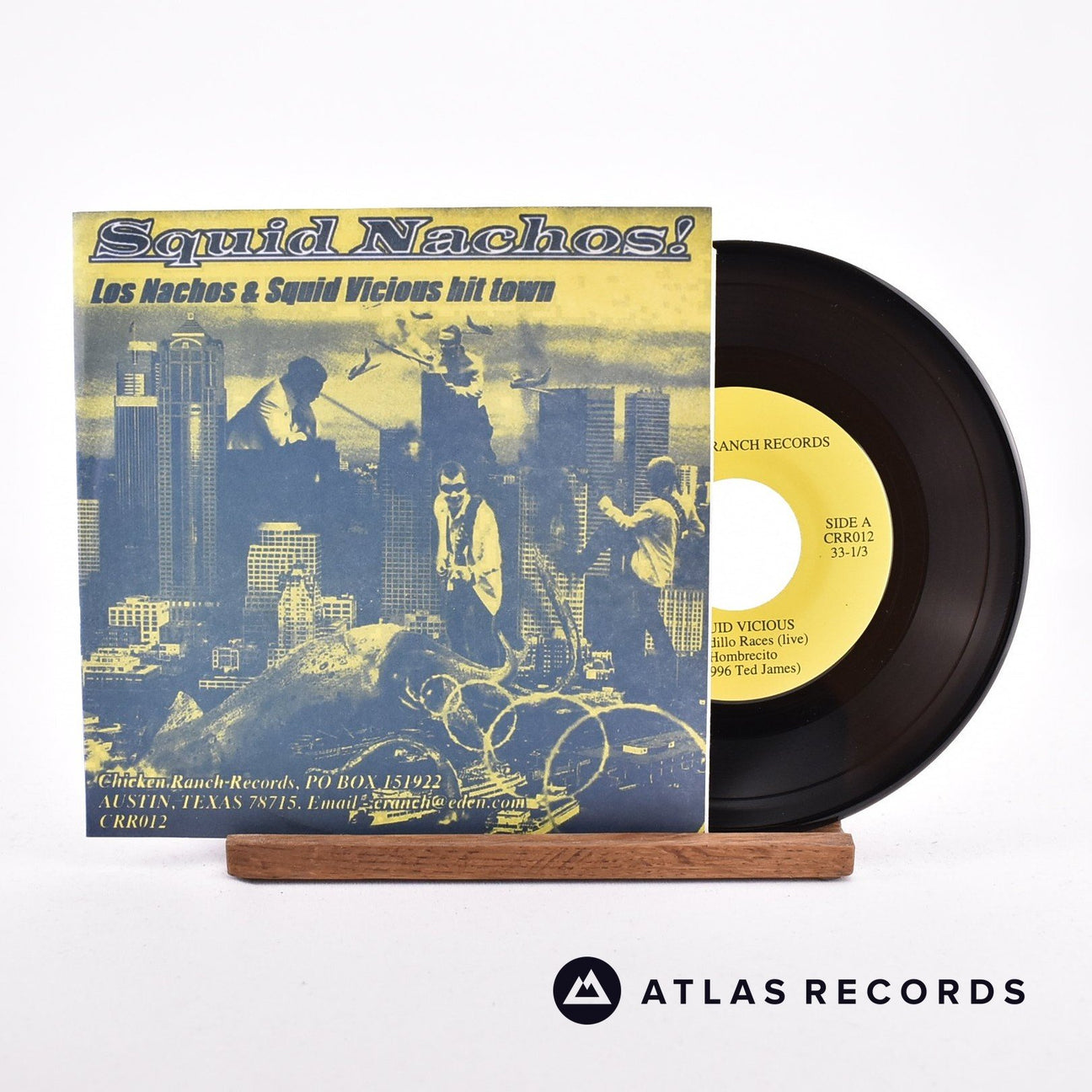 Los Nachos Squid Nachos! Los Nachos & Squid Vicious Hit Town 7" Vinyl Record - Front Cover & Record