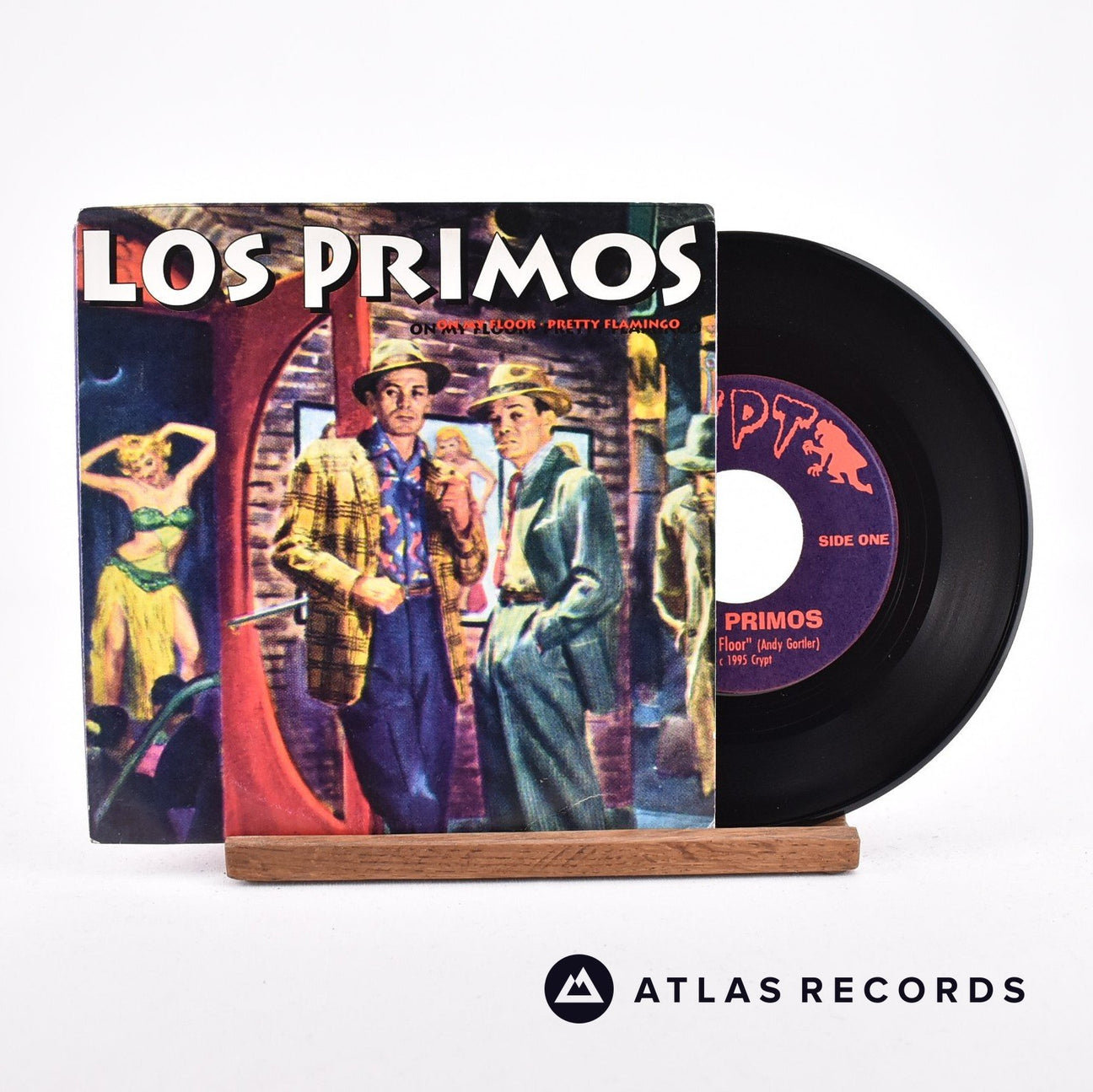 Los Primos On My Floor 7" Vinyl Record - Front Cover & Record