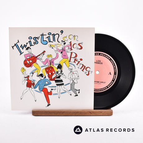 Los Primos Twistin' Con Los Primos 7" Vinyl Record - Front Cover & Record