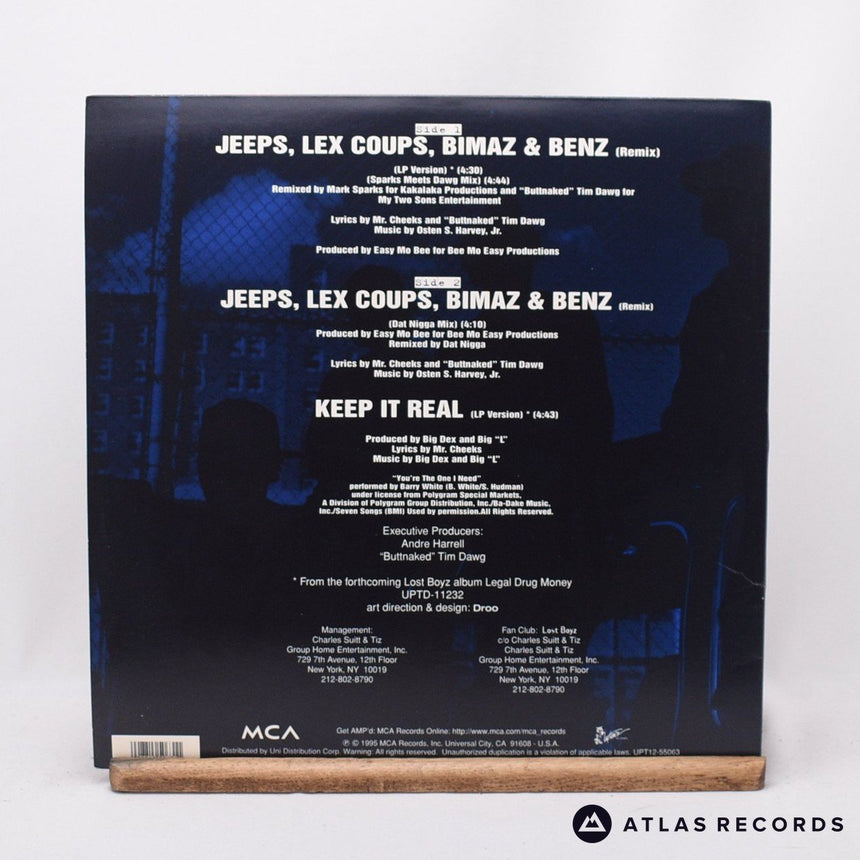 Lost Boyz - Jeeps, Lex Coups, Bimaz & Benz (Remix) - 12" Vinyl Record - VG+/EX