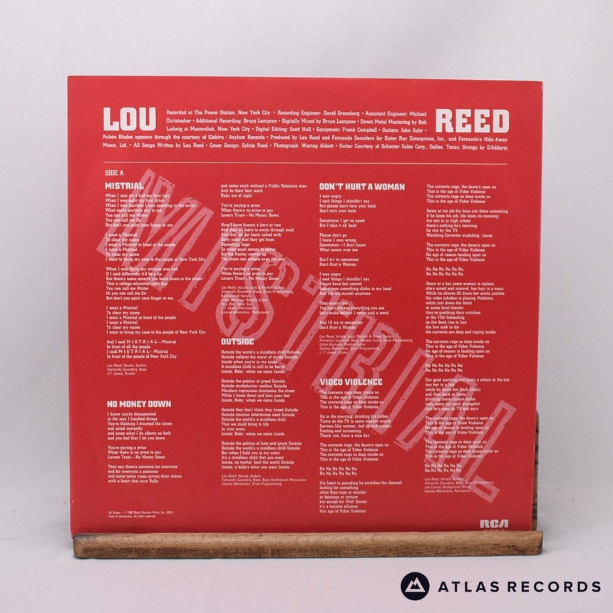 Lou Reed - Mistrial - LP Vinyl Record - EX/VG+