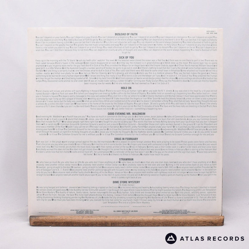 Lou Reed - New York - Lyric Sheet 1-A 1-B LP Vinyl Record - EX/EX