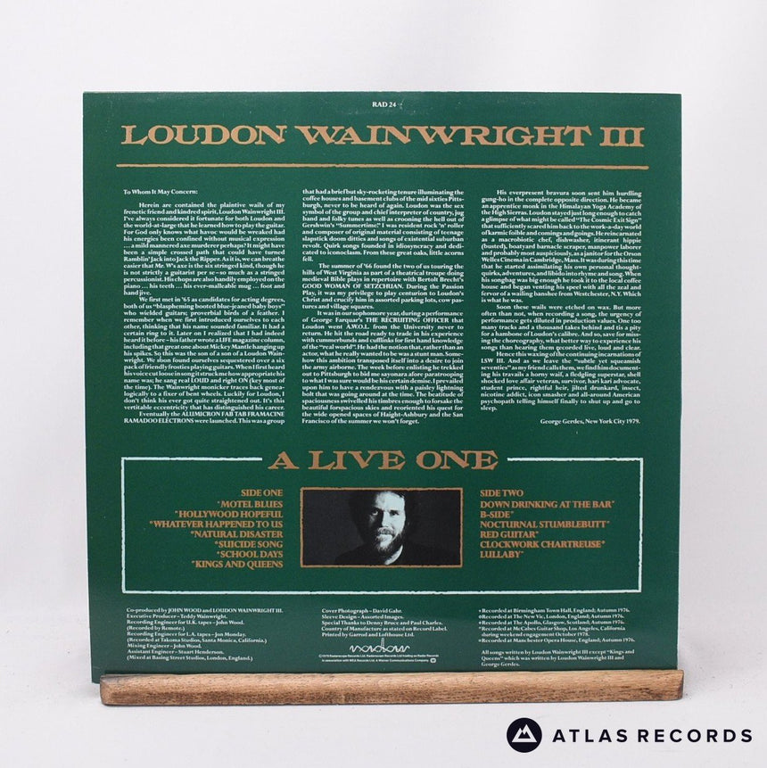 Loudon Wainwright III - A Live One - LP Vinyl Record - EX/VG+
