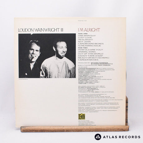 Loudon Wainwright III - I'm Alright - Lyric Sheet LP Vinyl Record - EX/EX