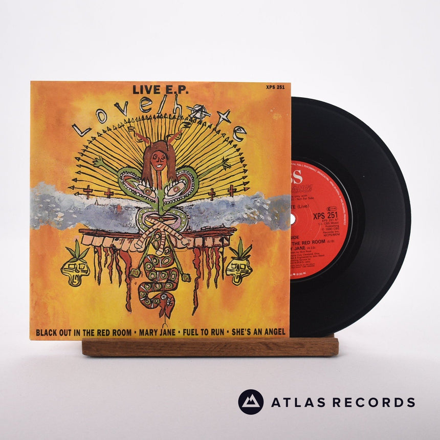 Love/Hate Live  E.P. 7" Vinyl Record - Front Cover & Record