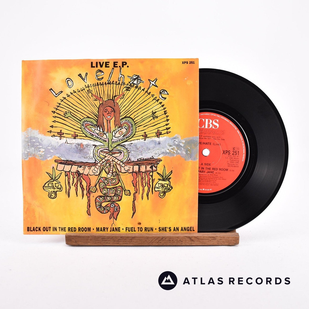 Love/Hate Live  E.P. 7" Vinyl Record - Front Cover & Record